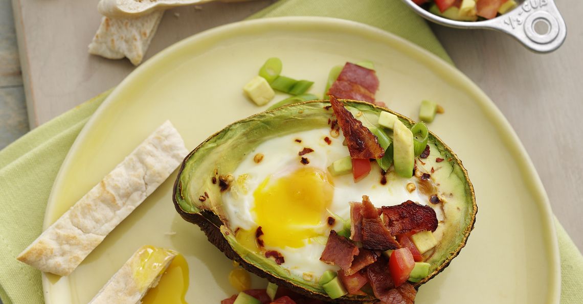 Avocado & bacon egg cups Egg Recipes British Lion Eggs